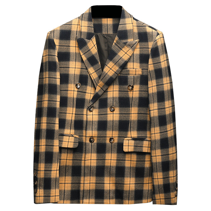 Men's Slim-Fit Plaid Business All-Match Blazer